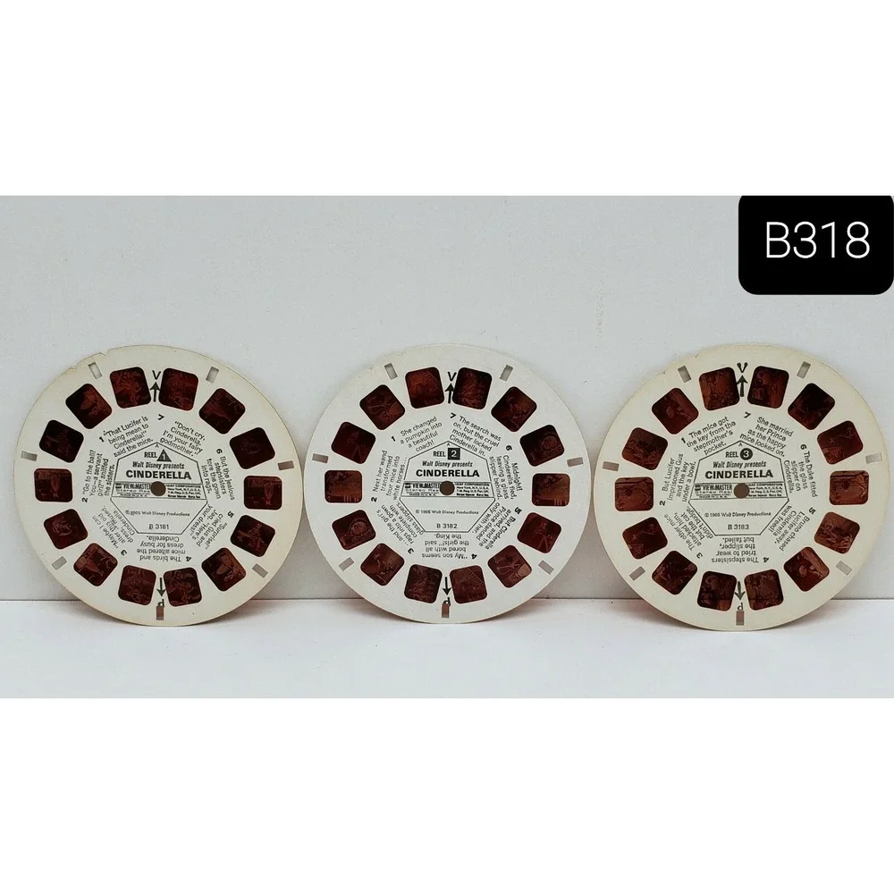 ViewMaster Vintage Reels Lot of 15 Disney Looney Tunes Cinderella Red Tint
